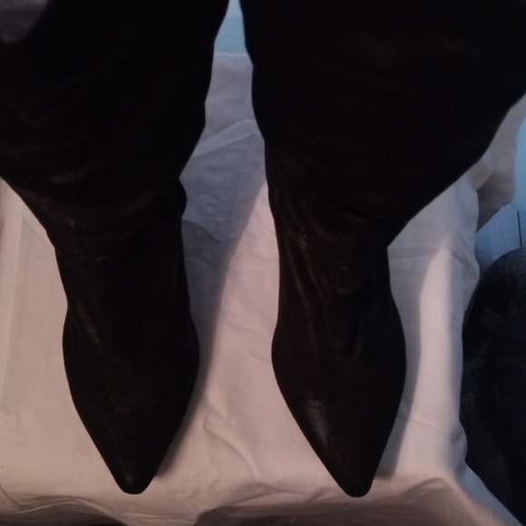 Call It Spring Black Wedge Boots - Picture 4 of 13